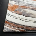 thumbnail image 3 of SAFAVIEH Cyrus Lesleigh Abstract Shag Area Rug, Gray/Rust, 5'5" x 7'6", 3 of 11
