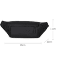 thumbnail image 2 of Riñonera cruzada para hombre y mujer, bolso de cintura grande para entrenamiento al aire libre, viajes, correr de forma informal., 2 of 5