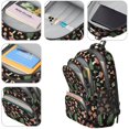 thumbnail image 4 of Mushroom and Butterfly Black Pattern Cute School Backpack Bag with Padded Back and Adjustable Shoulder Straps 16.9 X 12.6 X 5.9 Inches, 4 of 5