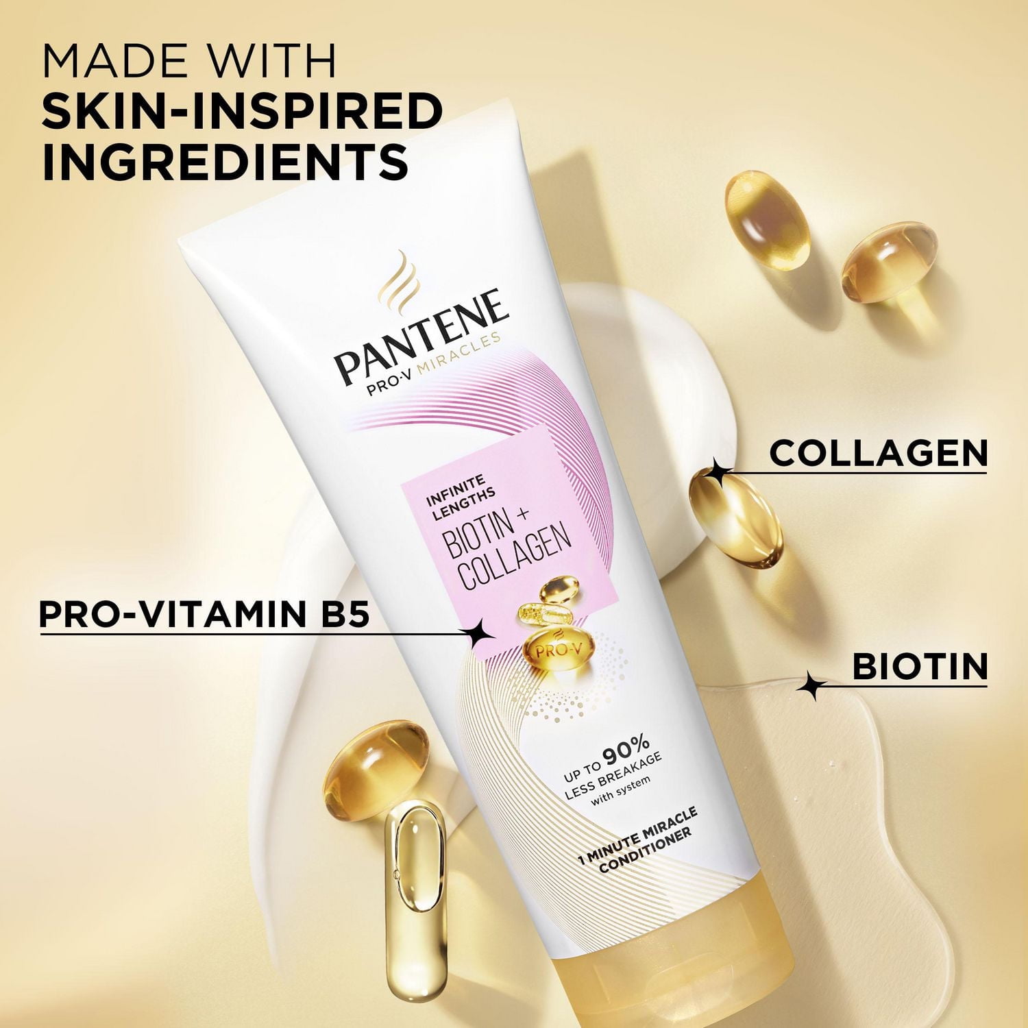 Pantene Pro-V Miracles Infinite Lengths Biotin + Collagen 1 Minute Miracle Conditioner, 325ML