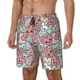 thumbnail image 2 of Haiem Cartoon Hearts Mens Swim Trunks with Compression Liner 2 in 1 Swimming Shorts Stretch Swimwear Quick Dry,Board Shorts-Small, 2 of 9