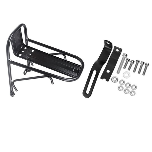 Bike Carrier Front Rack, Black, Aluminum Alloy Front Storage rack and shelf Luggage Carrier