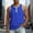 Dark Blue, variant on Men's Half-Zip Color Block Sleeveless Top, Casual Crew Neck Tank for Streetwear and Everyday Use Red M