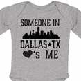 thumbnail image 4 of Inktastic Dallas Texas Someone Loves Me Boys or Girls Long Sleeve Baby Bodysuit, 4 of 5