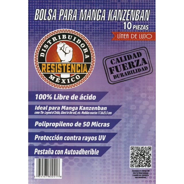 Bolsa manga kanzenban Bolsas Resistencia de México 10 pzas