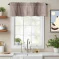 thumbnail image 3 of Mocha Brown Gradient Window Valance for Kitchen, Abstract Texture Modern Simple Rod Pocket Short Curtain for Small Windows, Light Filtering Decorative Valance, 54 x 18 Inch, 1 Panel, 3 of 9