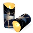 thumbnail image 3 of Iauyy Flameless Candles Battery Operated LED Pillar Candles with Remote and Timer, Ballet Dress Set of 2 （M), 3 of 8