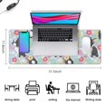 thumbnail image 5 of Long Mouse Pads for Desk,Boston Terriers and Flowers Desk Mats on Top Of Desks, Desk Mouse Pad Extra Large with 3mm Non-Slip Base and Stitched Edge for Gaming,Office,Work,Home 31.5"x11.8", 5 of 6