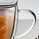 thumbnail image 3 of Taza de doble pared transparente con tapa, taza de café espesa, taza de leche doble, 3 of 11