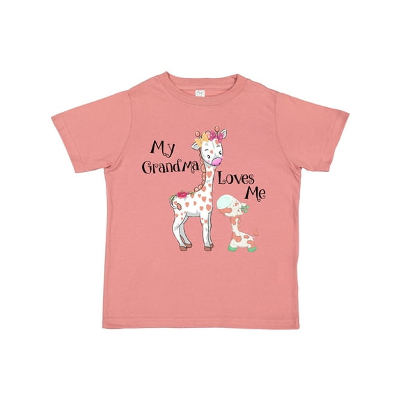 Inktastic My Grandma Loves Me Giraffe Boys or Girls Toddler T-Shirt