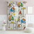 thumbnail image 3 of Construction Curtains for Boys Bedroom, Kids Blackout Curtains, Toddler Blackout Curtains Cartoon Curtains, Construction World, Excavating Crane, Sand Truck 53"W x 63"L (Pack of 2), 3 of 6
