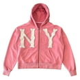 thumbnail image 3 of Men's Letter Embroidery Zip Up Hoodie Sweatshirt Long Sleeve Crewneck Colorful Hip Hop Streetwear Jacket, 3 of 3