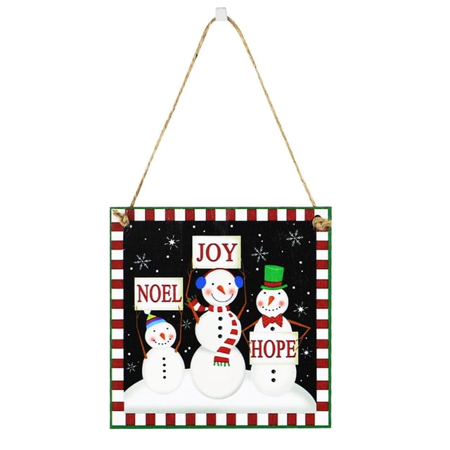 Cartel de puerta de Navidad Inteprter de Madera para colgar