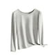 thumbnail image 2 of Pijama de manga larga para mujer, moda de otoño e invierno, ropa de abrigo, camisa de manga larga, camisa fina, ropa interior ajustada, blusa de poliéster para mujer, 2 of 4