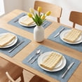 thumbnail image 2 of Unique Bargains 6pcs Faux Leather Placemats for Kitchen Light Blue 16.9"x11.8", 2 of 6
