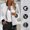 White, variant on Drovellove Women's Lightweight Lined Jacket with Round Neck, Waterproof & Windproof Shell for Rainy Days, Casual Fashion Outerwear for Home, Errands