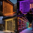 thumbnail image 3 of Dazzle Bright 300 LED Curtain String Lights, Christmas Fairy Lights for Bedroom with 8 Lighting Modes, Connectable Waterproof Window Lights Party Wedding Garden Wall Decor, Warm White, 3 of 17