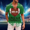 thumbnail image 2 of Playeras Y Camisas Para Hombre Camiseta de regalo deportiva para al fútbol americano para hombre, camiseta de Rugby Retro deportiva para jugador de Rugby Vintage (Green, XL), 2 of 3