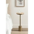 thumbnail image 2 of Kate and Laurel Xyler Modern Round Wood and Metal Drink Table, 10 x 10 x 24, Burlwood and Antique Brass, Transitional Pedestal Table for Use as Indoor Plant Stand or Living Room Decor Accent, 2 of 8