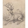 thumbnail image 2 of Jost Amman 15x18 Gold Ornate Wood Frame and Double Matted Museum Art Print Titled - The Stag, 2 of 4