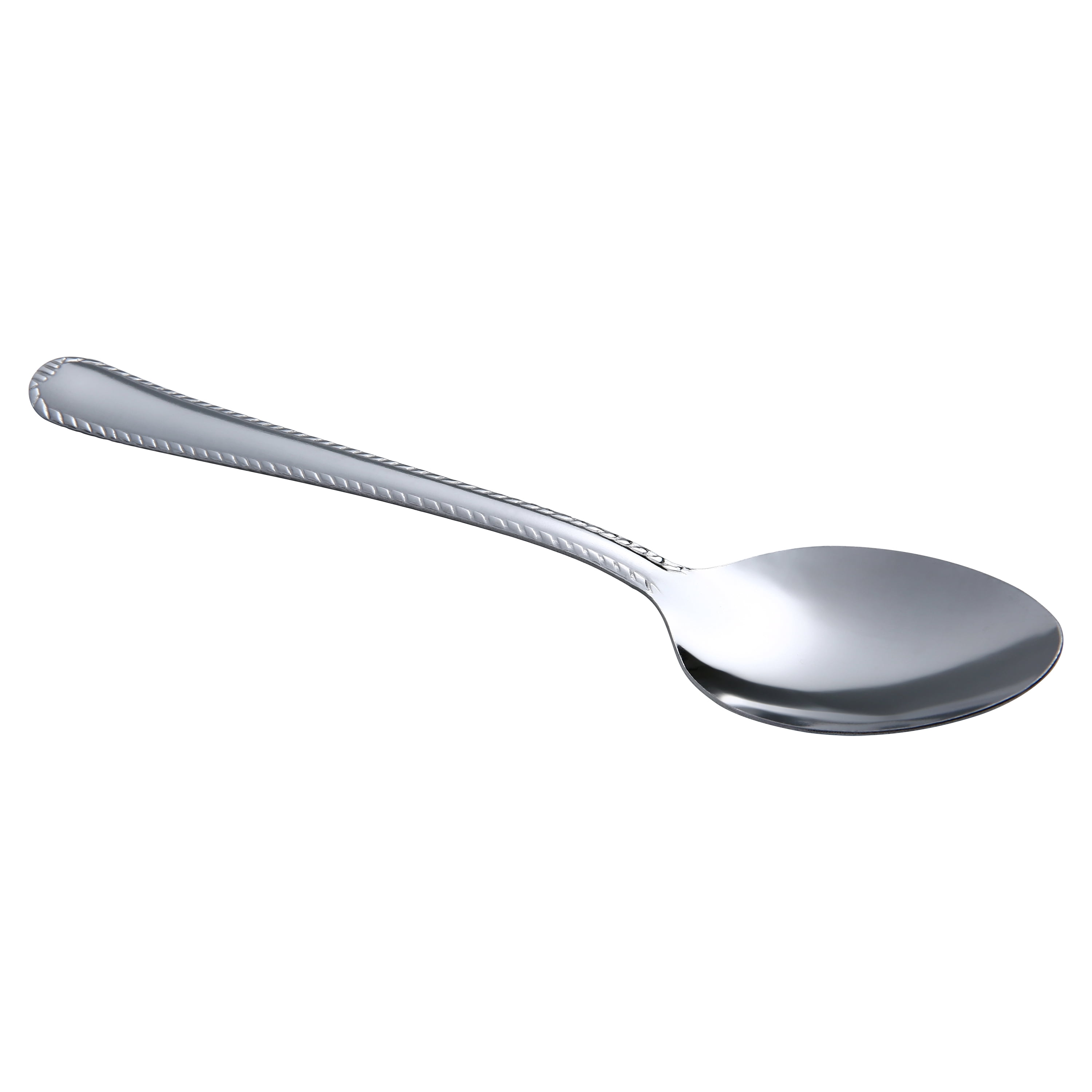 Mainstays Lace Stainless Steel Silver Adult Dinner Spoon, 4- Piece