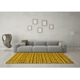 thumbnail image 3 of Ahgly Company Indoor Rectangle Abstract Yellow Modern Area Rugs, 5' x 7', 3 of 4