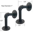 thumbnail image 4 of 2pcs Industrial Iron Pipe Bracket Wall Mounted Floating Shelf Hanging Wall Decor Pipe Shelf Brackets Wood Board Rack, 4 of 8