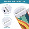 thumbnail image 3 of Yayeee 40oz Stainless Steel Tumbler with Straw and Handle Double-Wall Insulated Travel Water Bottle, Colorful Stripes, 3 of 8