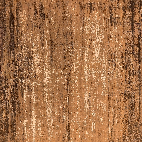 Ahgly Company Indoor Square Oriental Orange Industrial Area Rugs, 5' Square