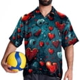 thumbnail image 4 of Love Men's Casual Poplin Button Down Short Sleeve Hawaiian Beach Shirt, 4 of 6
