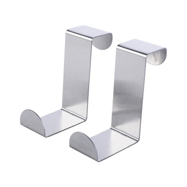 2 uds, ganchos de acero inoxidable sobre la puerta, gancho para puerta trasera en forma de Z, organizador para colgar ropa, toallas, abrigos