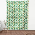 thumbnail image 4 of Ambesonne Tropical Leaf Fabric by the Yard Upholstery, Jungle Scene Leopard, 5 Yards, Hunter Green and Earth Yellow, 4 of 5