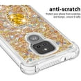 thumbnail image 4 of case for Motorola Moto G Play 2021 Case,Creativity Clear Quicksand Glitter Flowing Liquid Floating Soft TPU Case w/Stand Bling Diamond Sparkle Phone Cover for Motorola Moto G Play 2021  Gold, 4 of 14