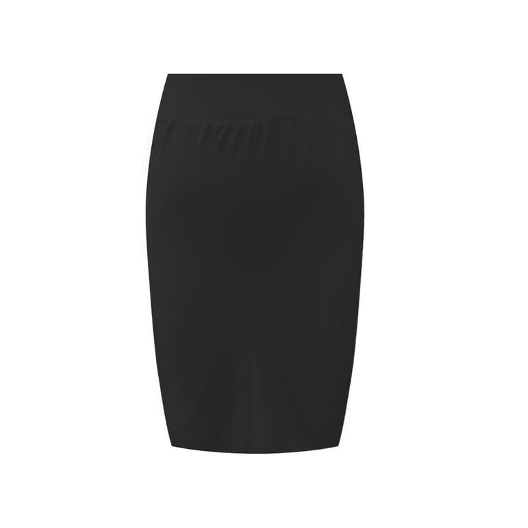 YUEJUIR Summer Skirt Womens Double Layer Hip Skirt Business Wear High Waist Pencil Skirt Casual Skirts For Women Black XXL Walmart