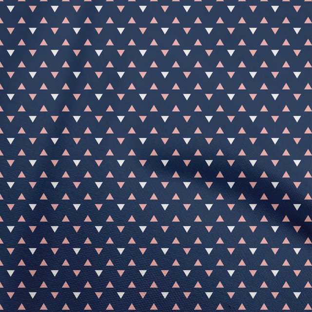 oneOone Polyester Spandex Navy Blue Fabric Geometric Sewing Craft Projects Fabric Prints By Yard 56 Inch Wide