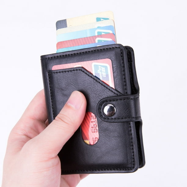 Porte Carte De Credit Portefeuille Mince Anti RFID Pochette