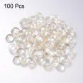 thumbnail image 3 of 100pcs Gato Ojo Resina Cuentas, 12mm Plana Espalda Redonda Cúpula Cuentas Semi Redondas Cuentas para Joyería Fabricación Arcilla Accesorios Artesanía, Transparente Unique Bargains cuentas sueltas, 3 of 5