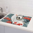 thumbnail image 6 of Honeii Cockatoo Red Berries Print Kitchen Drying Mat Coffee Bar Mat Hide Stain Coffee Maker Mat for Countertops Coffee Pot Dish Drying Mat, 6 of 7