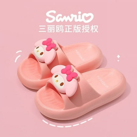 

2024 New Kawaii Hello Kitty Kuromi Cinnamoroll Childrens Slippers Summer Eva Cartoon Cute Indoor Anti Slip Cool Slippers
