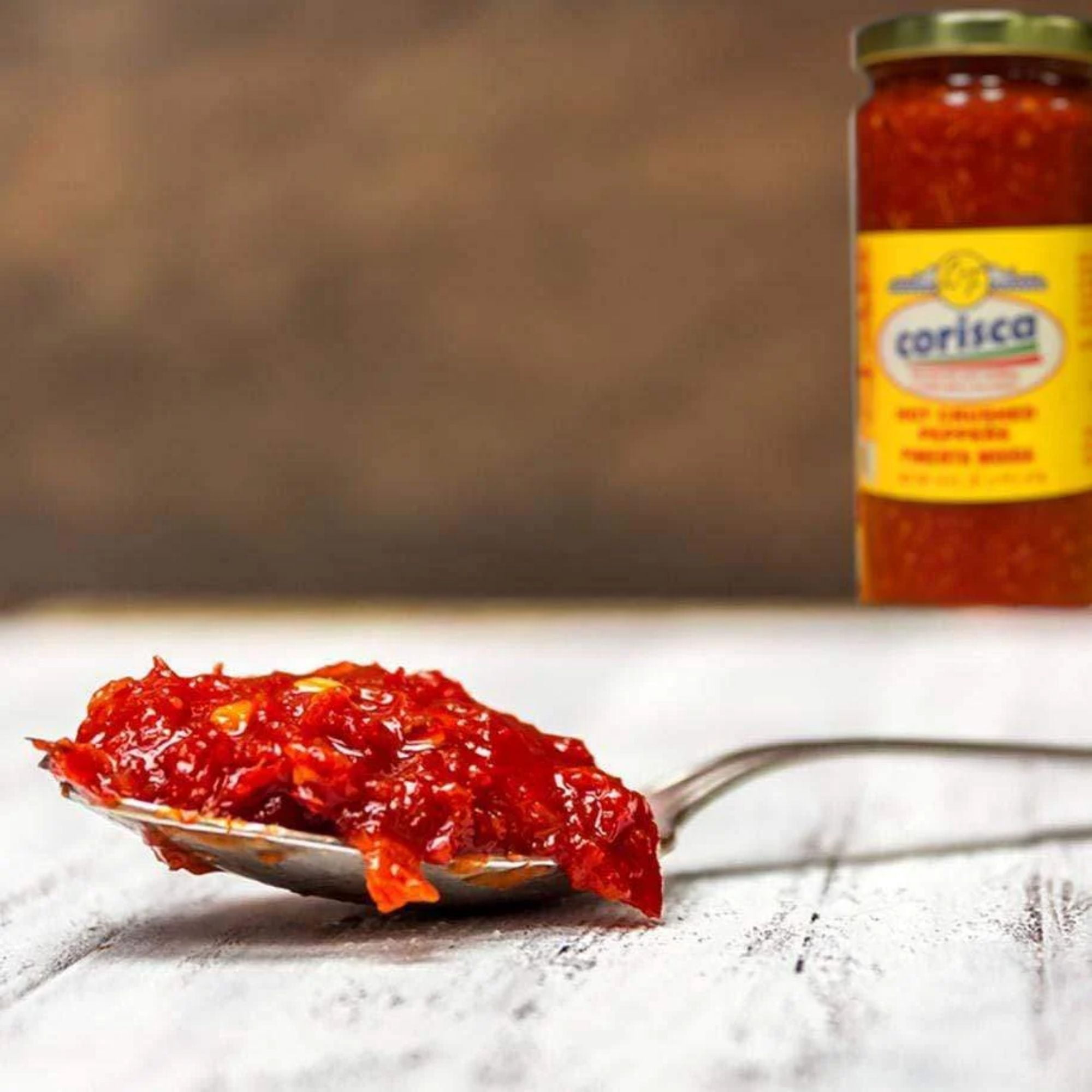 Corsica Hot Crushed Peppers Pimenta Moída 16 oz (1 PT), Spicy Portuguese Style Ground Pepper Paste & Cooking Condiment