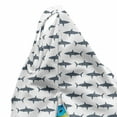 thumbnail image 5 of Sea Animals Lounger Chair Bag, Sharks Swimming Horizontal Silhouettes Powerful Dangerous Wild Life, High Capacity Storage with Handle Container, Lounger Size, Charcoal Grey White, by Ambesonne, 5 of 5