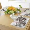 thumbnail image 4 of Ambesonne Tattoo Place Mats Set of 4, Wild Chinese Tiger, Standard Size, Brown White, 4 of 6