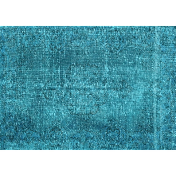 Ahgly Company Indoor Rectangle Persian Light Blue Traditional Area Rugs, 7' x 9'