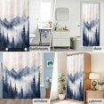 thumbnail image 6 of Blue Forest Mountain Fabric Shower Curtain Watercolor Landscape Washable Shower Curtains for Bathroom, Waterproof Bath Curtain with Hooks Home Decor 72x72in, 6 of 8