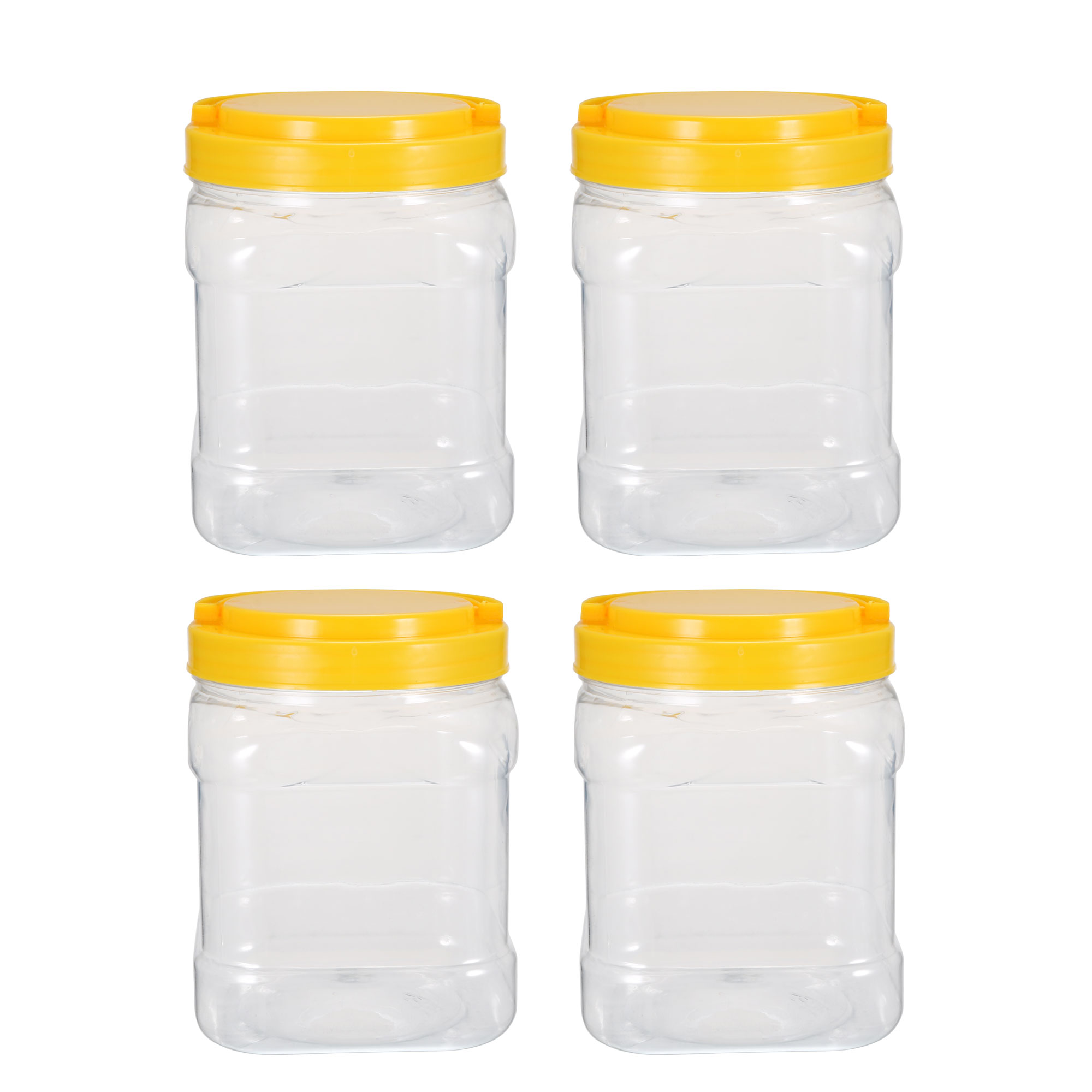 Empty Plastic Storage Jars, 1500ml PET Screwon Lids Sealed Honey