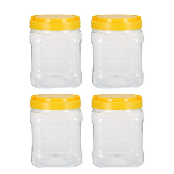 Empty Plastic Storage Jars, 1500ml PET Screwon Lids Sealed Honey