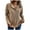 Khaki, variant on BLCHUNen Long Sleeve Shirts for Women Pullover V Neck Half Cardigan Sweatshirts Casual Breathable Work Sports Trendy Fall Tops