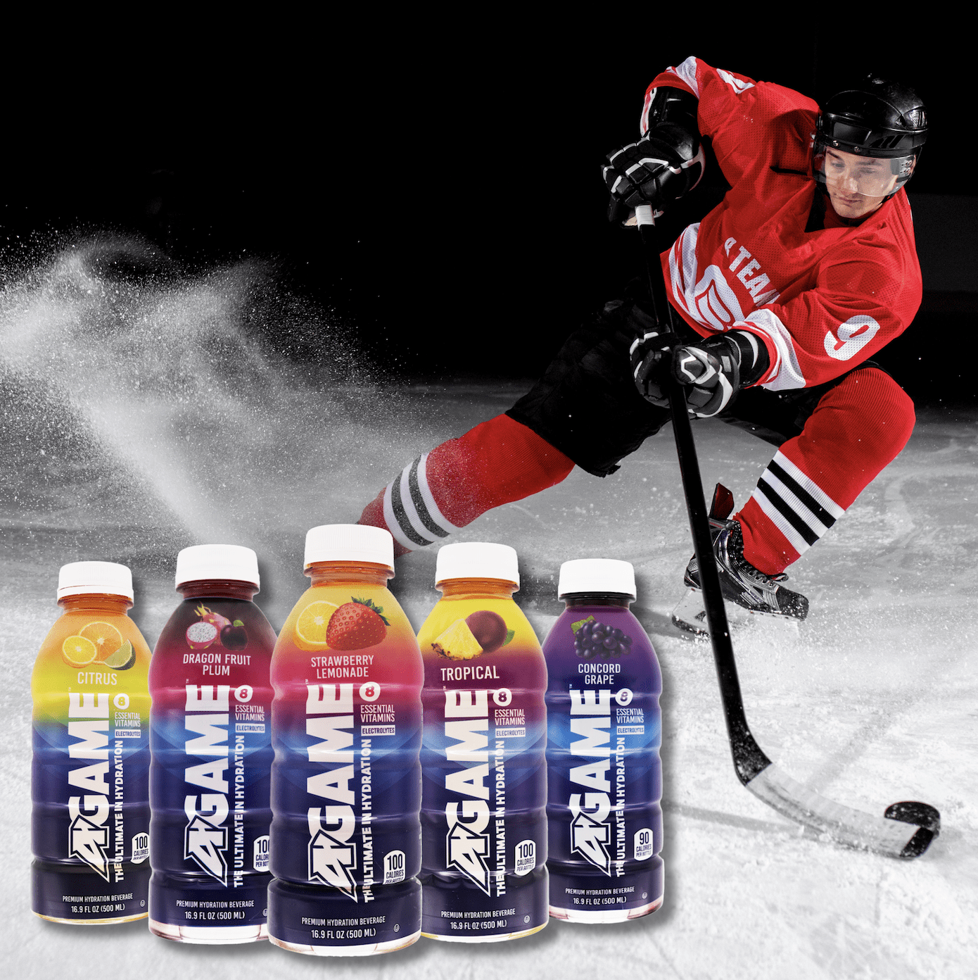 16.9oz A-GAME Beverages Strawberry Lemonade- Case of 12