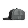 thumbnail image 3 of 6 Panel Flat Bill Trucker Caps, Nvy/Wht, 3 of 3