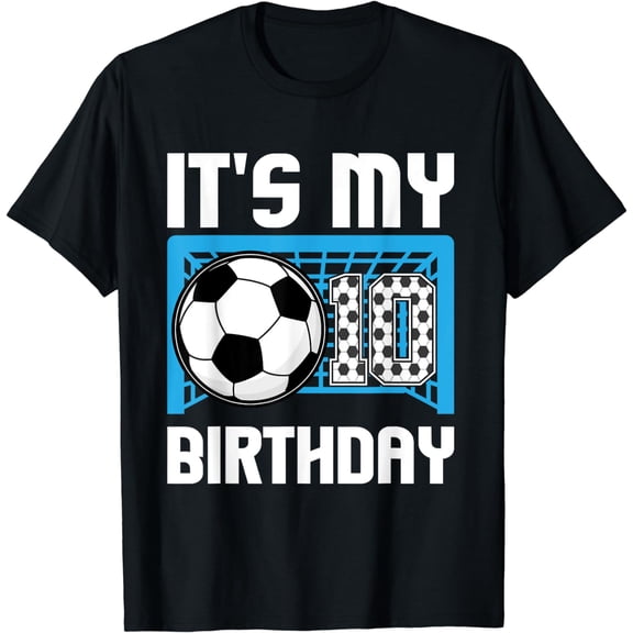 10th Birthday Shirt Boys Soccer 10 Year Old Football T-Shirt